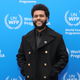 The Weeknd attends the U.N. World Food Programme as it welcomes The Weeknd as a Goodwill Ambassador on October 07, 2021 in West Hollywood, California.